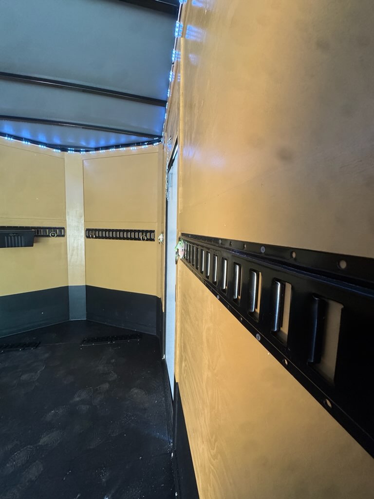 Custom 7x14 V Nose Enclosed Trailer - Interior E-Track and LED Lighting