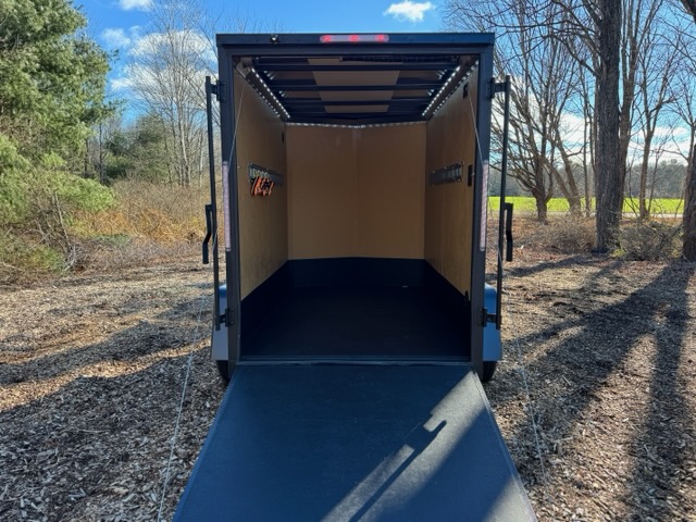 5x8 Enclosed Trailer - Interior View with LED Lighting
