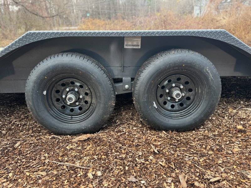 20ft Drive-Over Flatbed Trailer - Dual Axle Wheels
